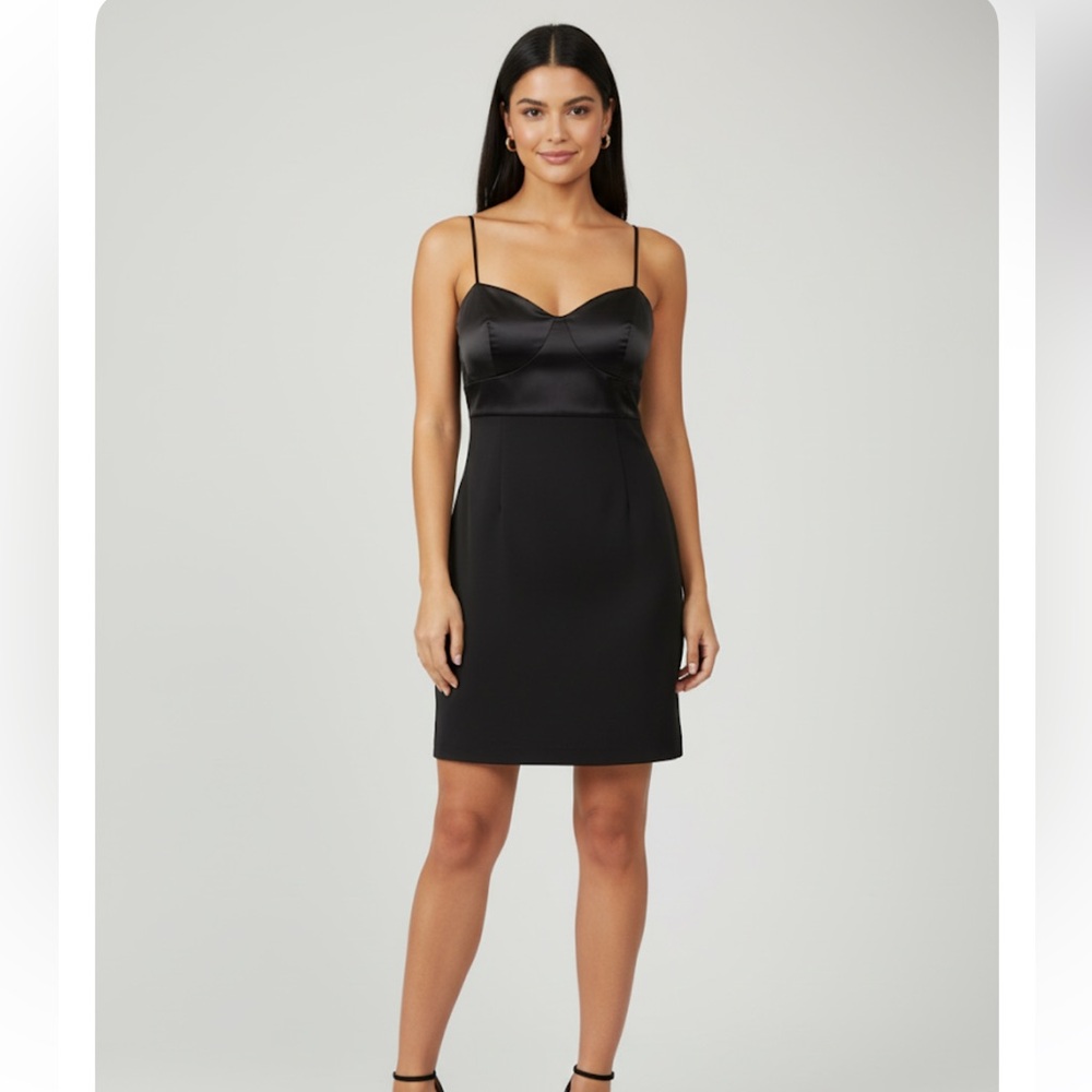 Laundry by Shelli Segal Black Spaghetti Strap Dress